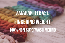 Load image into Gallery viewer, Dyed to Order Tonals • Amaranth Base • 100% Non-Superwash Merino • Fingering Weight
