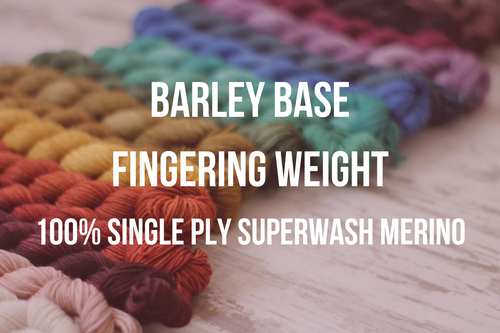 Dyed to Order Tonals • Barley Base • 100% Single Ply Superwash Merino • Fingering Weight
