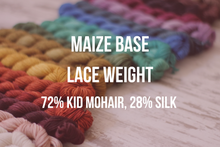 Load image into Gallery viewer, Dyed to Order Tonals • Maize • 72% Kid Mohair, 28% Silk • Lace Weight