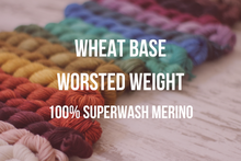 Load image into Gallery viewer, Dyed to Order Tonals • Wheat Base • 100% Superwash Merino • Worsted Weight