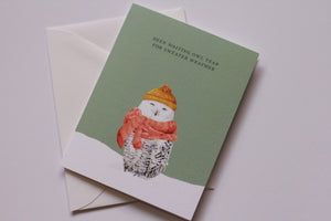 Been Waiting Owl Year For Sweater Weather Greeting Card