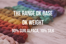 Load image into Gallery viewer, Dyed to Order Tonals • The Range DK Base • 90% Suri Alpaca, 10% Silk • DK Weight