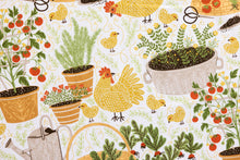 Load image into Gallery viewer, Gingiber Garden Chickens Tea Towel