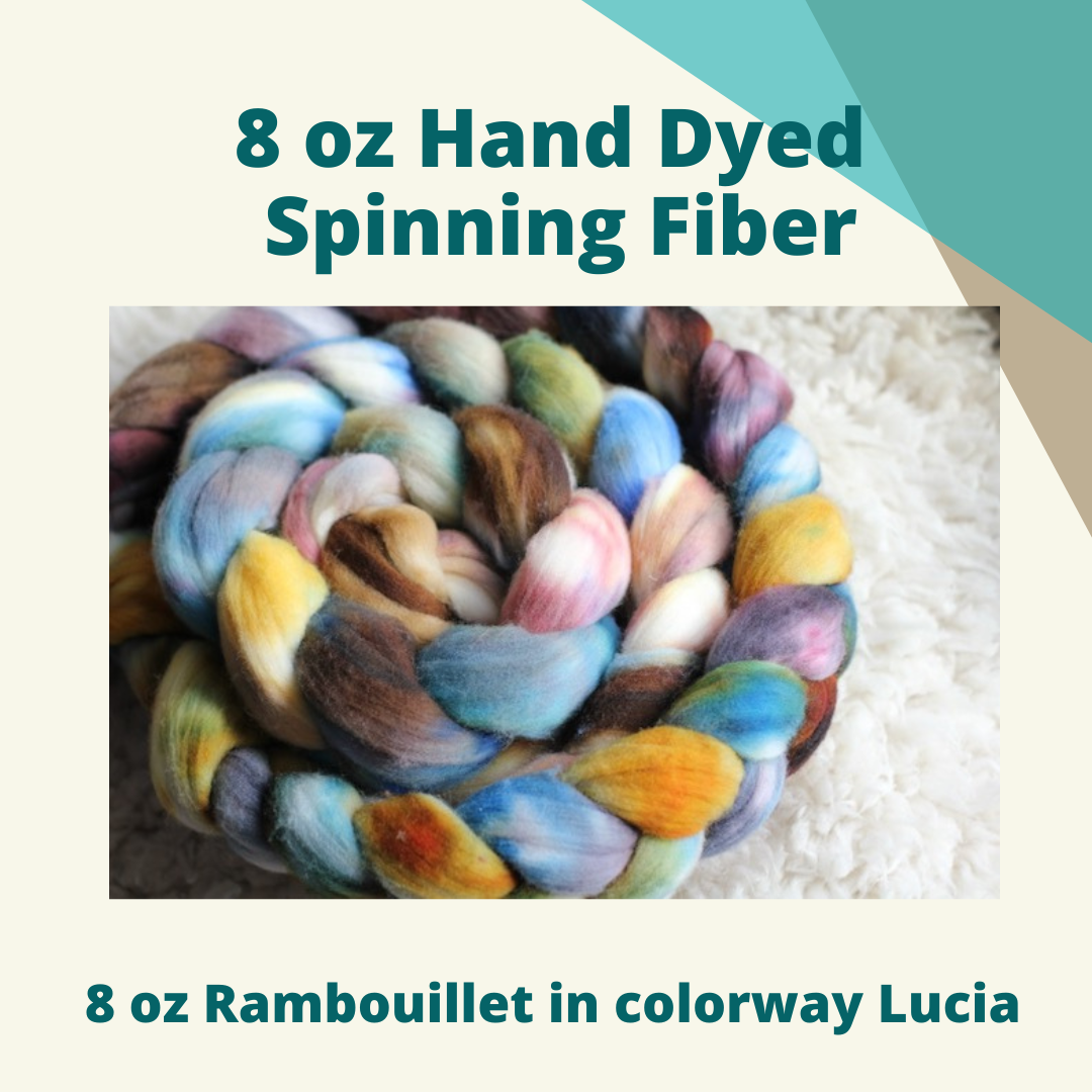 8oz Hand Dyed Spinning Fiber | Raffle Ticket Benefitting Food Bank of the Rockies