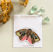 Load image into Gallery viewer, Pink Woodland Moth Magnet