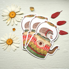 Load image into Gallery viewer, Hedgehog Teapot Sticker