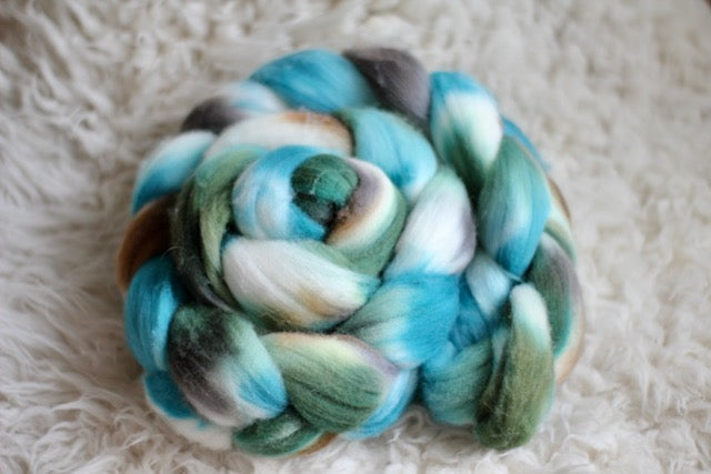 Emu Egg • Targhee Spinning Fiber • Ready to Ship