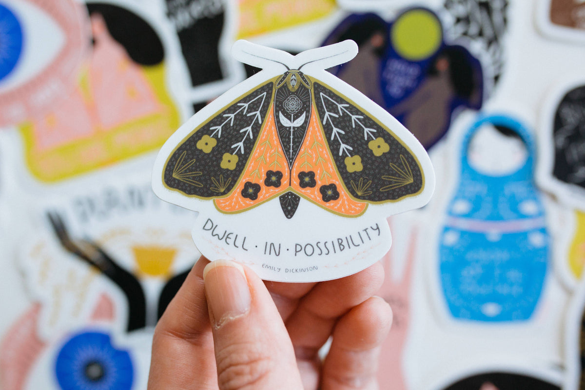 Dwell In Possibility Sticker - Die-Cut, Motivational – Six and Seven Fiber