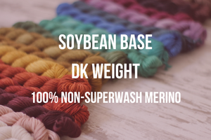 Dyed to Order Tonals • Soybean Base • 100% Non-Superwash Merino •   DK Weight