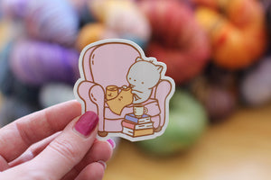 Clementine Knitting Sticker